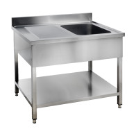 Spültisch Basic 10x6 mit 1 Becken rechts